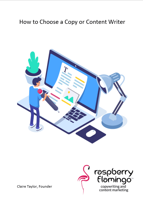 Front page of How to choose a copy or content writer